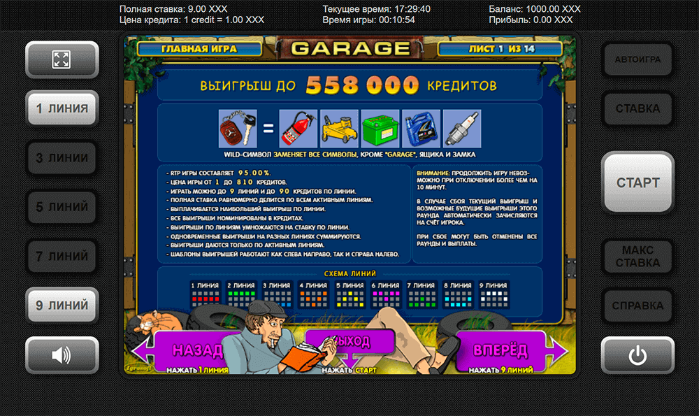 Правила игры Гараж